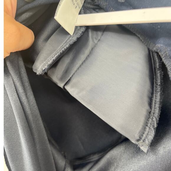 Vtg 90s Sag Harbor Horsebit Sheath Dres 8 Equestrian Old Money Preppy Chic Navy - Picture 11 of 12